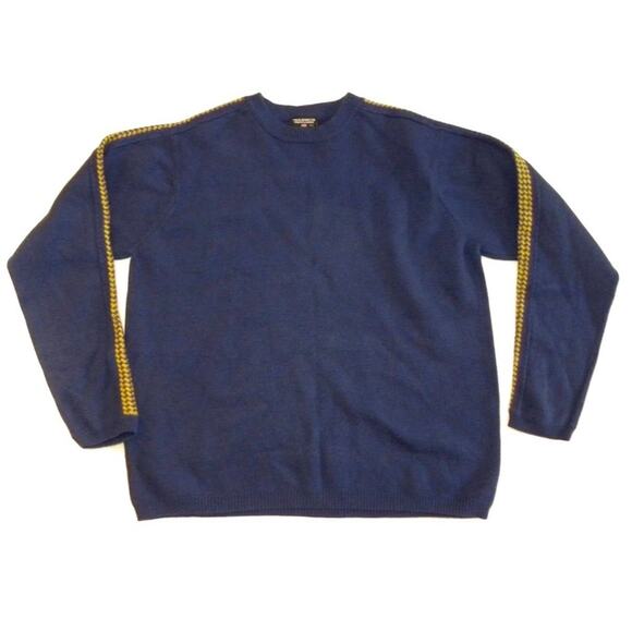 Vintage x POLO Wool Ski Sweater MEN Blue Gold XL - Picture 1 of 9